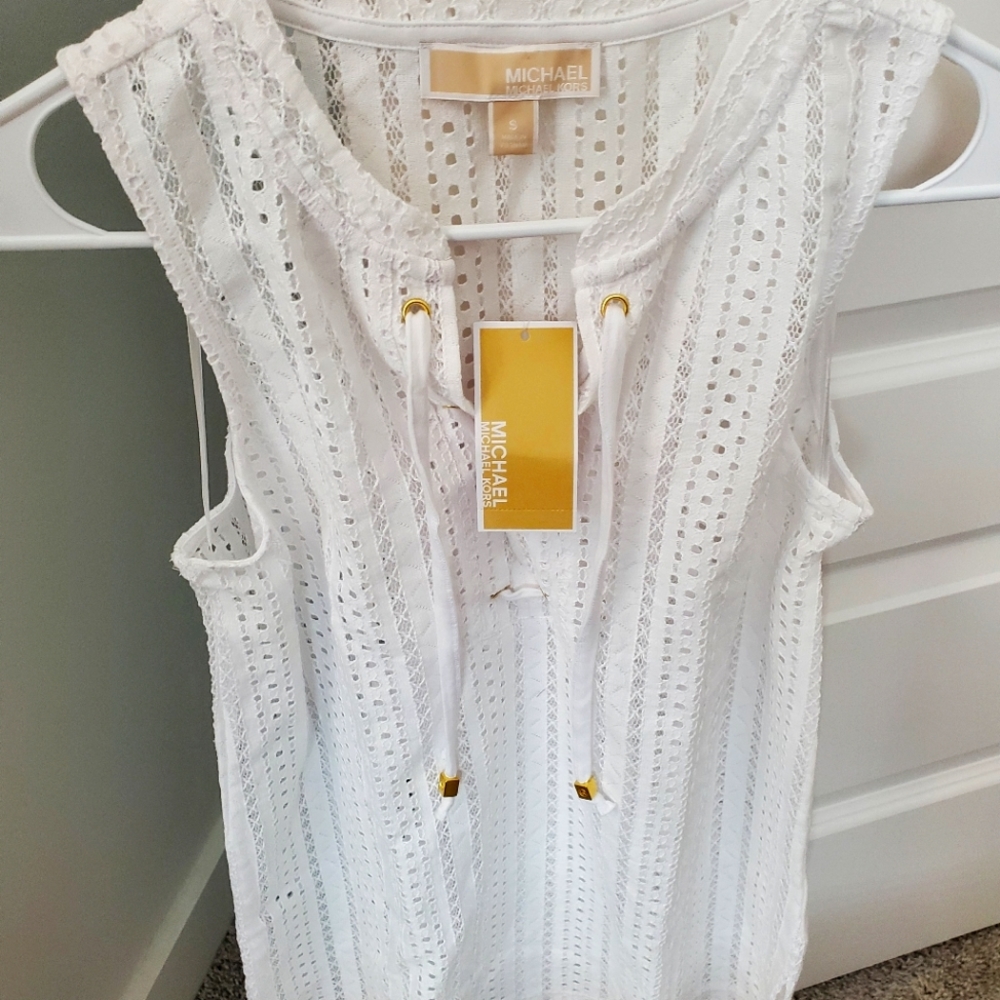 Women's NWT Michael Kors White Top Size S